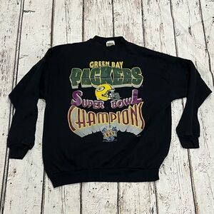 Vintage 90s Green Bay Packers Super Bowl XXXI NFL Football Sweatshirt